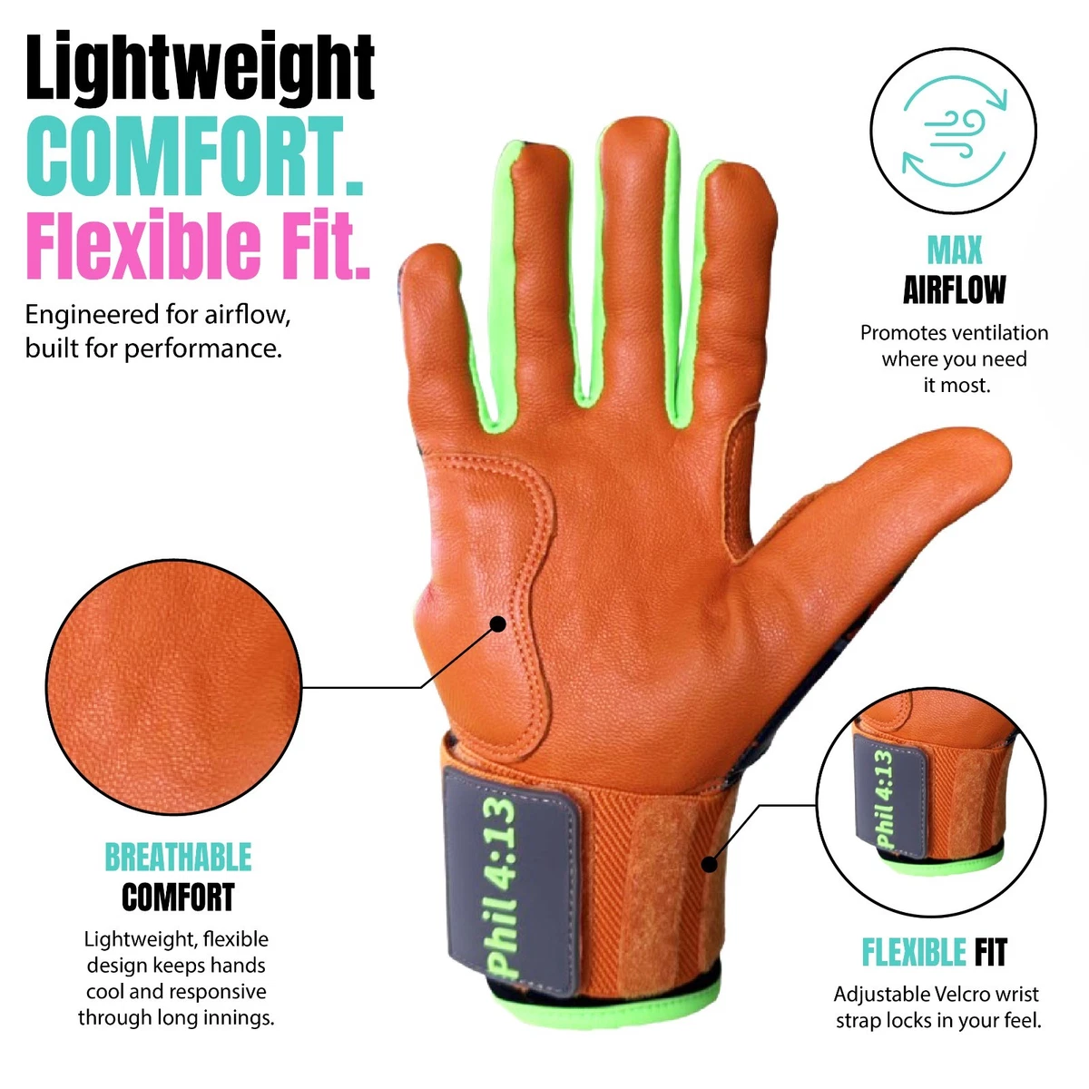 NUEVO Guantes de Bateo Premium Sportz Drip Shield Adultos Grandes/Extra Grandes - ALXL