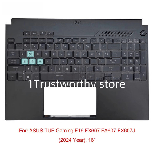 Used For ASUS TUF Gaming F16 FX607 FA607 FX607J Palmrest Backlit Keyboard 16"