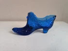 Fenton Blue Glass Shoe, Slipper or Boot USA 1960 - 1969 A Wonderful Collection