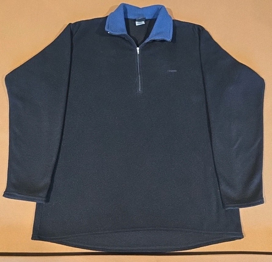 Vintage Patagonia Sweater Mens LARGE 1/4 Zip MidWeight layer Pullover Black