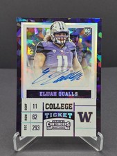 2017 Contenders Draft Pick - College Ticket Cracked Ice Elijah Qualls 8/23 AU RC