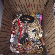 10+ Lbs Mixed Jewelry Craft Art Scrap Junk Broken Tangled Repair Repurpose Lot B