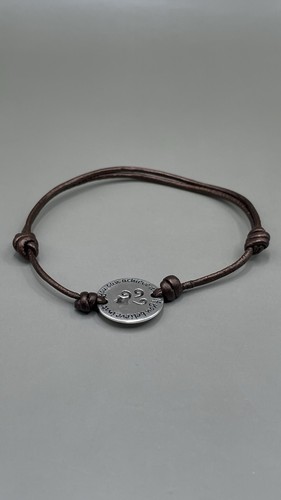 LA Bracelet Brown Leather Sterling 925 You Can Achieve It If You Believe In It