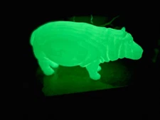 Glow in the Dark Hippopotamus Toy | Fun Animal Figurine Kids Night Light Gift