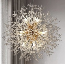 Modern Crystal Gold Fixture Pendant Light Firework Dandelion Sputnik Chandeliers