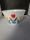 Vintage FIRE KING Tulips Xsmall Nesting Mixing Bowl 6.5" Diameter X 4"Tall