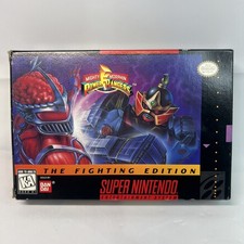 Mighty Morphin Power Rangers The Fighting Edition SNES, 1995 With Manual & Box.