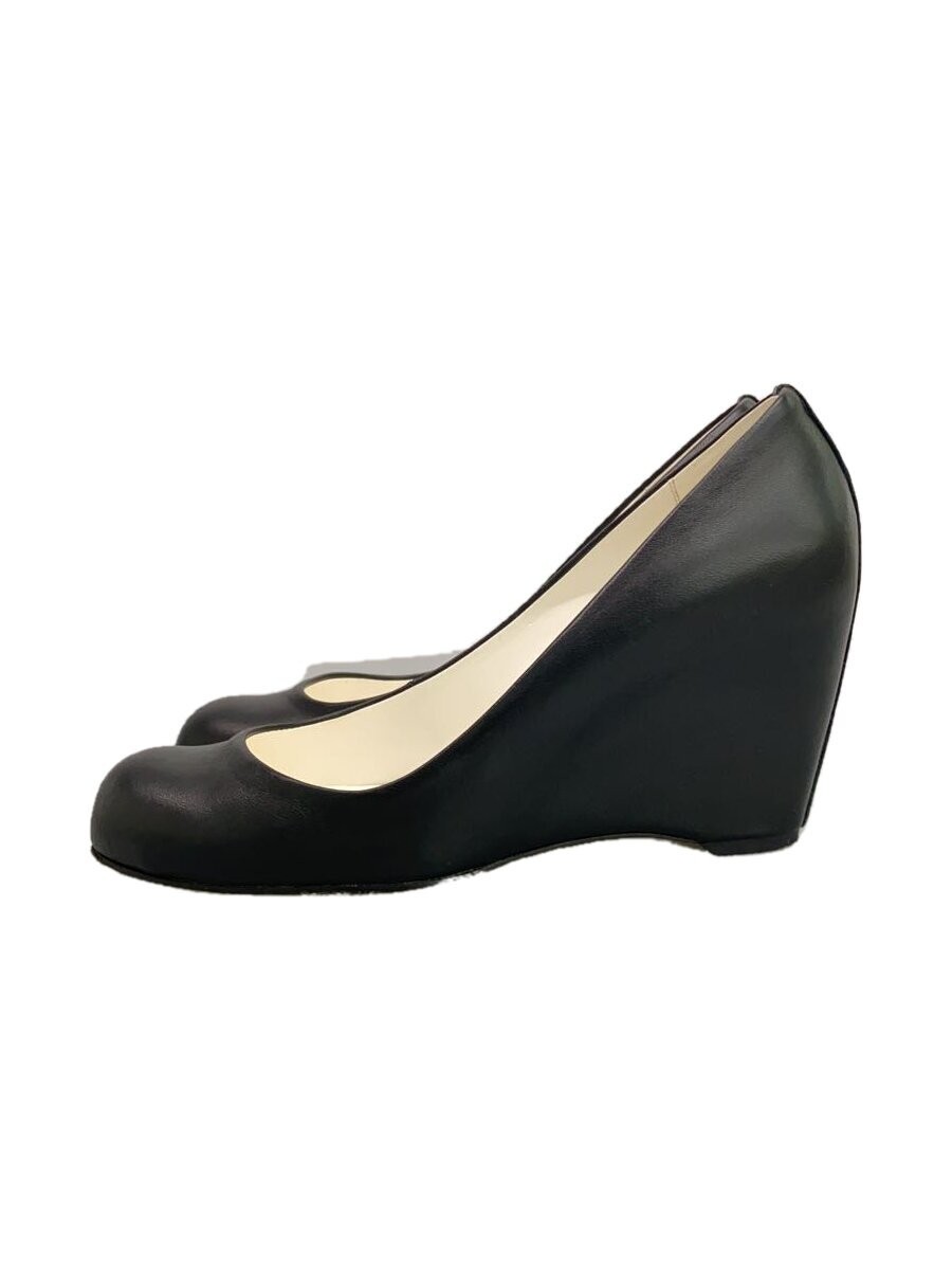TOSHINOSUKE TAKEGAHARA Black Leather Pumps Size 24.5cm