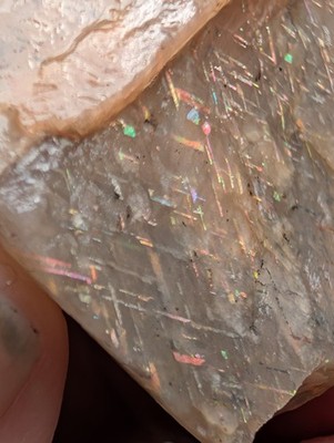 Rainbow Lattice Sunstone 118ct crystal matrix specimen rare gemstone Australian