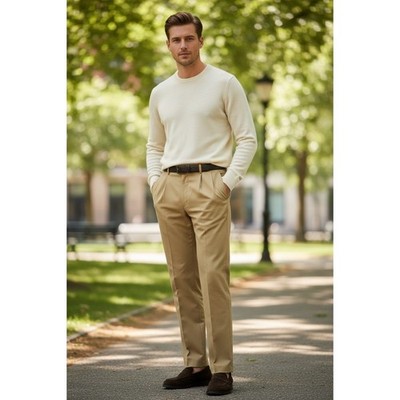Haggar Cool Pro 18 Classic Pleated No Iron Hidden Expandable Waistband 50x29 NWT