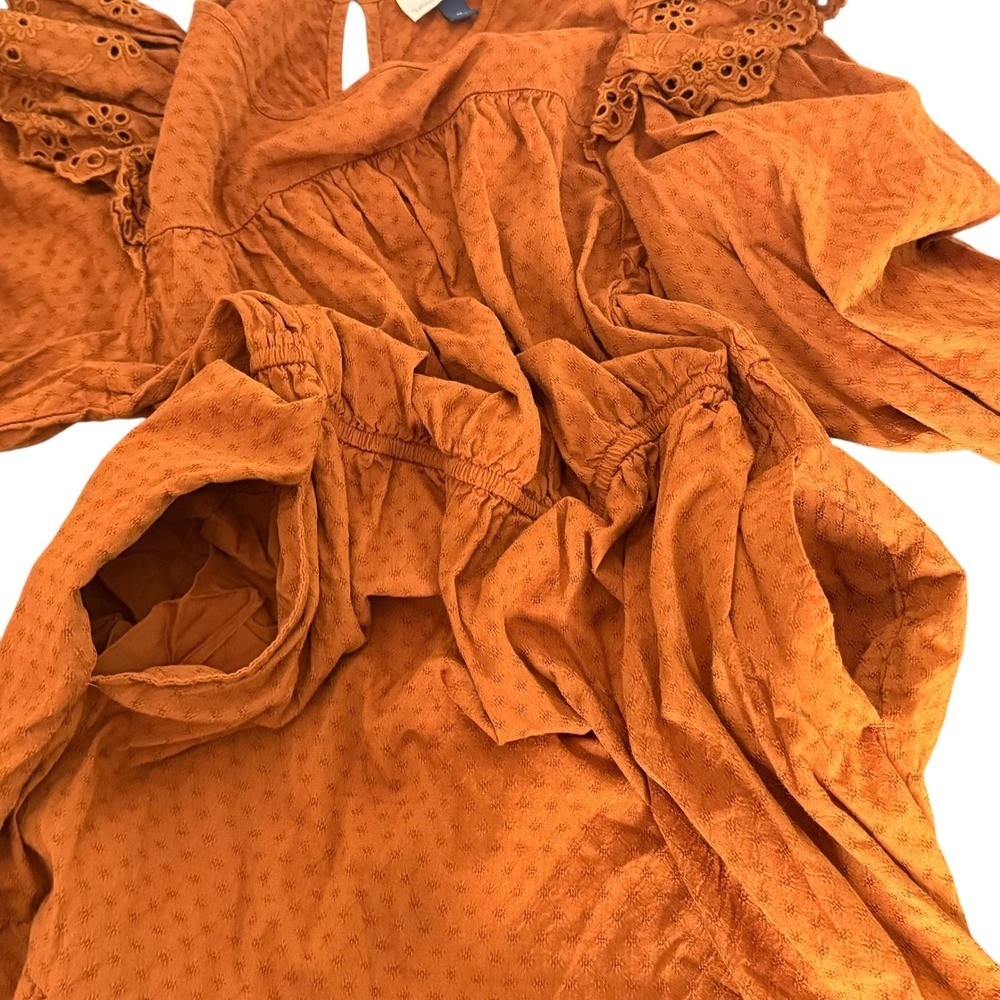 Universal Thread Ruffle Eyelet Dress Peasant Prai… - image 10