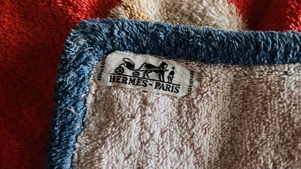 1977 Hermes toalha de praia equestre (item de colecionador - ultra rara) - Imagem 4 de 4