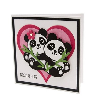 Tonic Studios WALK ON THE WILD SIDE Stamp & Dies From Kit 72. Panda, Koala Dies