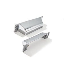 2 Pack 2-1/2 Inch Center to Center Polished Chrome Cabinet Cup Pulls Drawer P...