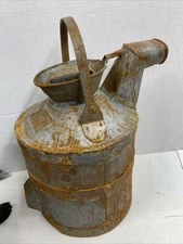 Standard Oil Indiana Measure Can 5 Gallon Pour Spout & Handles Original Vintage