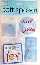 Me & My Big Ideas Soft Spoken BABY BOY Words # SS-47  Scrapbooking