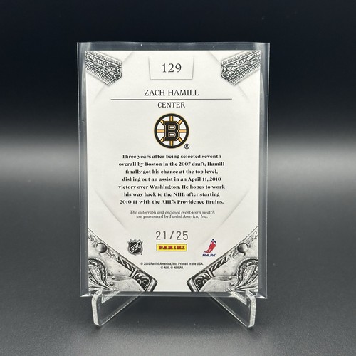 2010-11 Panini Crown Royal ZACH HAMILL #129 Rookies Silhouettes Patch AUTO /25 - Picture 2 of 4