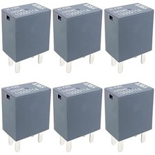 6-Pack 13500114 8385 Relays 12VDC 40A 4-Pin SPST Automotive Relay - Fixes Fuel 6