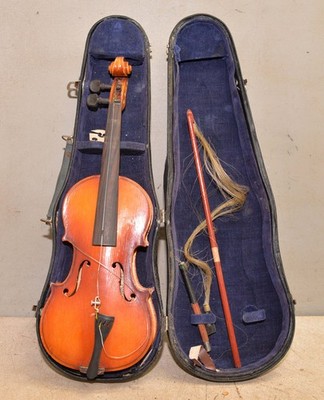 Rare Suzuki Violin Stradivarius copy 1967 Japan 1/4 size collectible bow parts