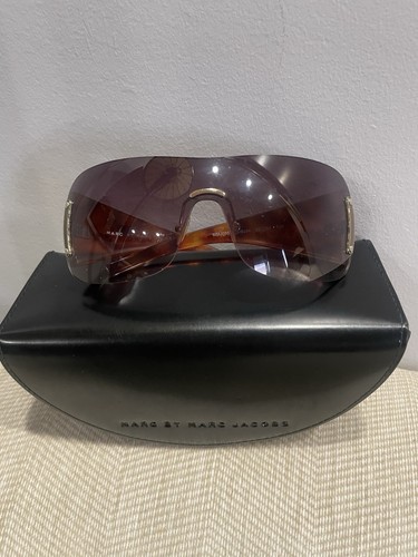 MARC by MARC JACOBS MMJ005 0SGJ94 TORTOISE SHIELD SUNGLASSES W/HARD CASE VINTAGE