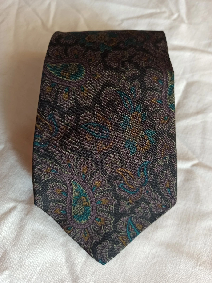 Cravate Soie Imprimée Noir Blanc Gris - Fait Main En Italie, Marque Avantgarde
