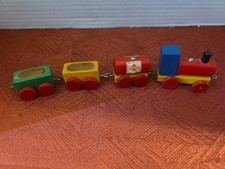 Vintage Four Piece Wooden Train Set