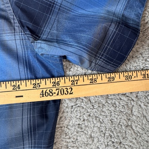 Kuhl Shirt Men's XXL Blue Plaid Response Short Sleeve Outdoors Alaskan Night - Picture 10 of 12