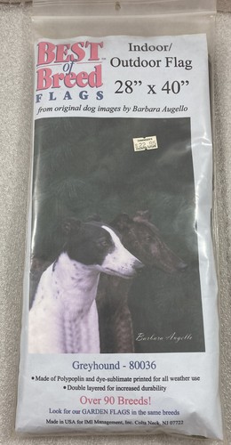 GREYHOUND Best of Breed dog FLAG 28" x 40" NEW - 第 1/3 張圖片