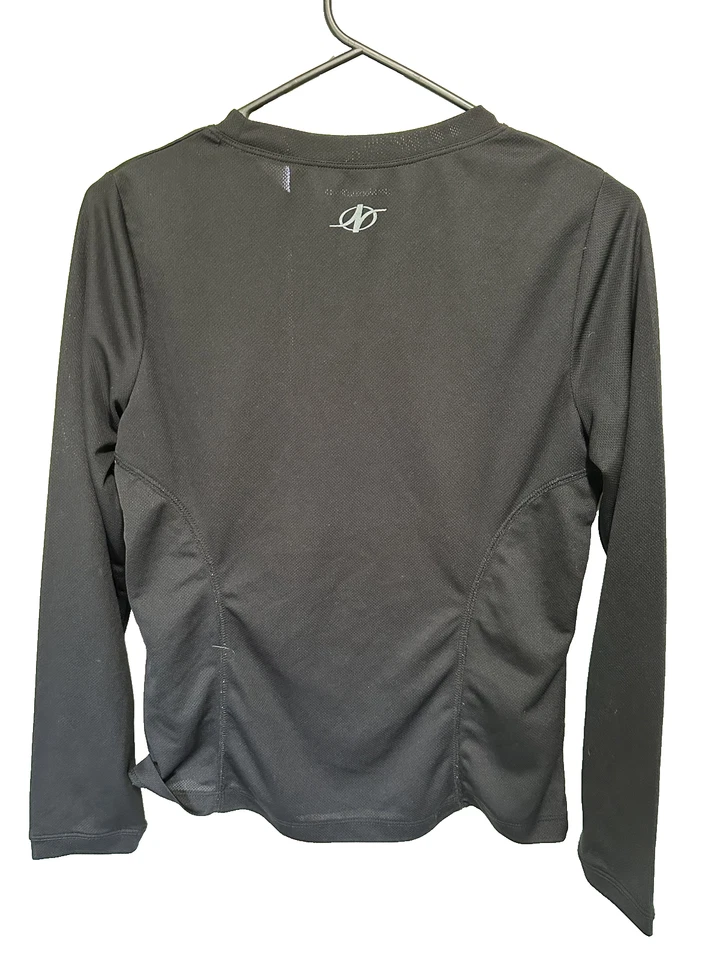 Nordic Track 女式黑色长袖运动服衬衫 - 中号 — 第 4/4 张图片