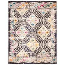 SAFAVIEH Madison Collection MAD418Z Black / Yellow Rug