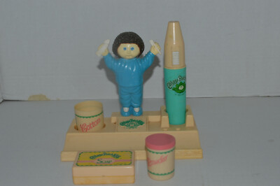 Cabbage Patch Kids~1984 Toothbrush On Stand~Jar For Cotton~Powder~Soap Case