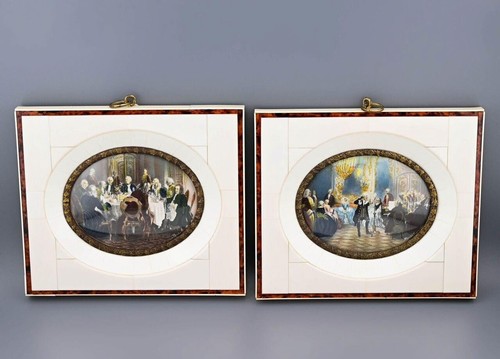 Adolf Menzel Miniatur Kunst Knochen Rahmen Deutschland 5,5x2,5" Sammlerstück Geschenk Dekor - Bild 5 von 7