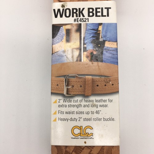 Work Belt Top Grain Lthr 29-46,No E4521,  CUSTOM LEATHERCRAFT - Picture 3 of 7