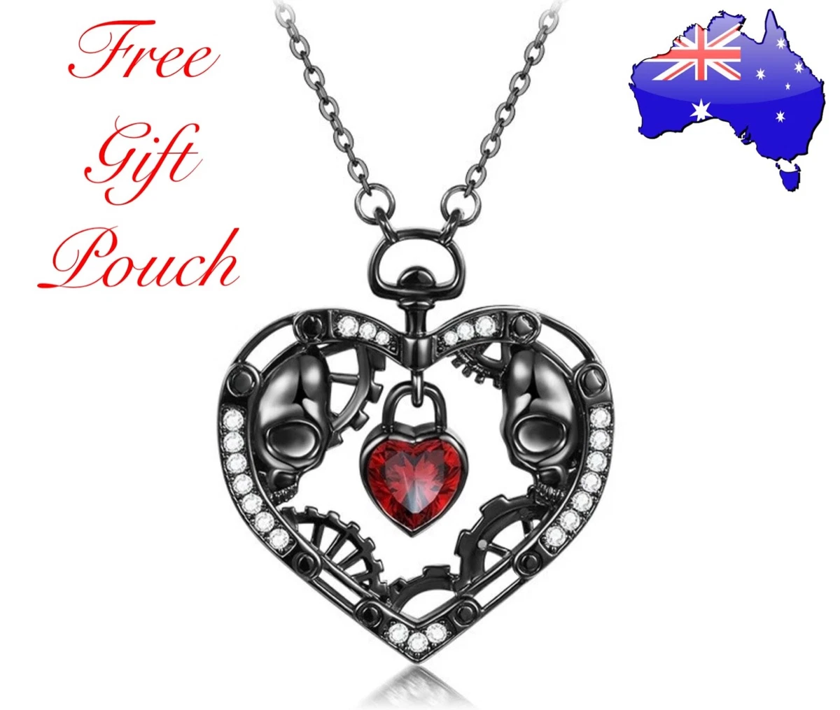 Gothic heart necklace clearance