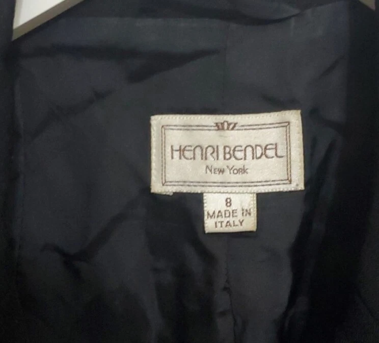 Blazer Henri Bendel Vintage Negro Talla 8 Foto 2 de 3