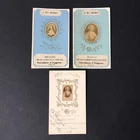 3 Pious Images with Photos 1894 1895 Garrison d’Angers HOLY CARDS Santino
