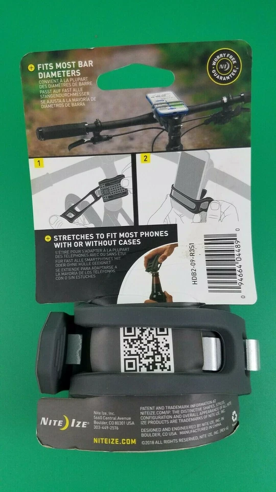 Nite Ize Handle Bar  Smartphone Mount "Medium gray" HDB2-09-R3S1 'fits most' - Image 2 of 3
