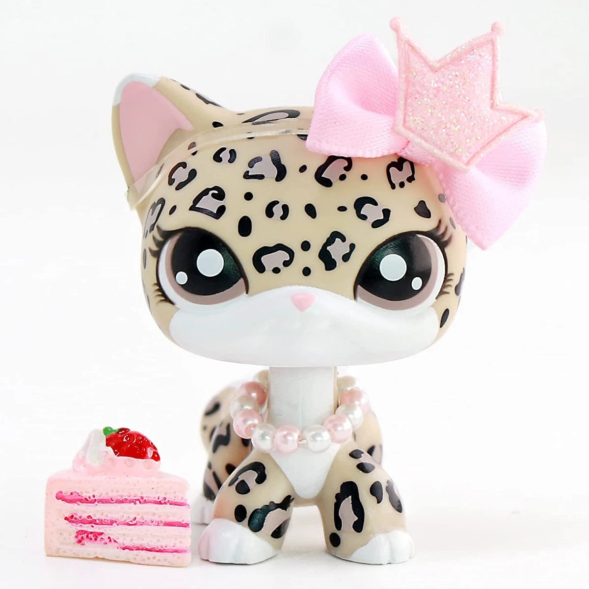 Lpsloverqa Custom LPS Short Hair Cat Leopard Cat With 3 lps Accessories For Kids