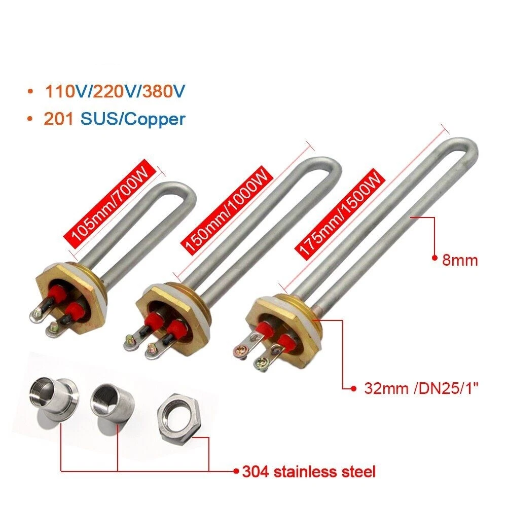 Electric Heating Element For Boiler Heater Water Dispenser DN25 DN32mm  Heater | eBay
