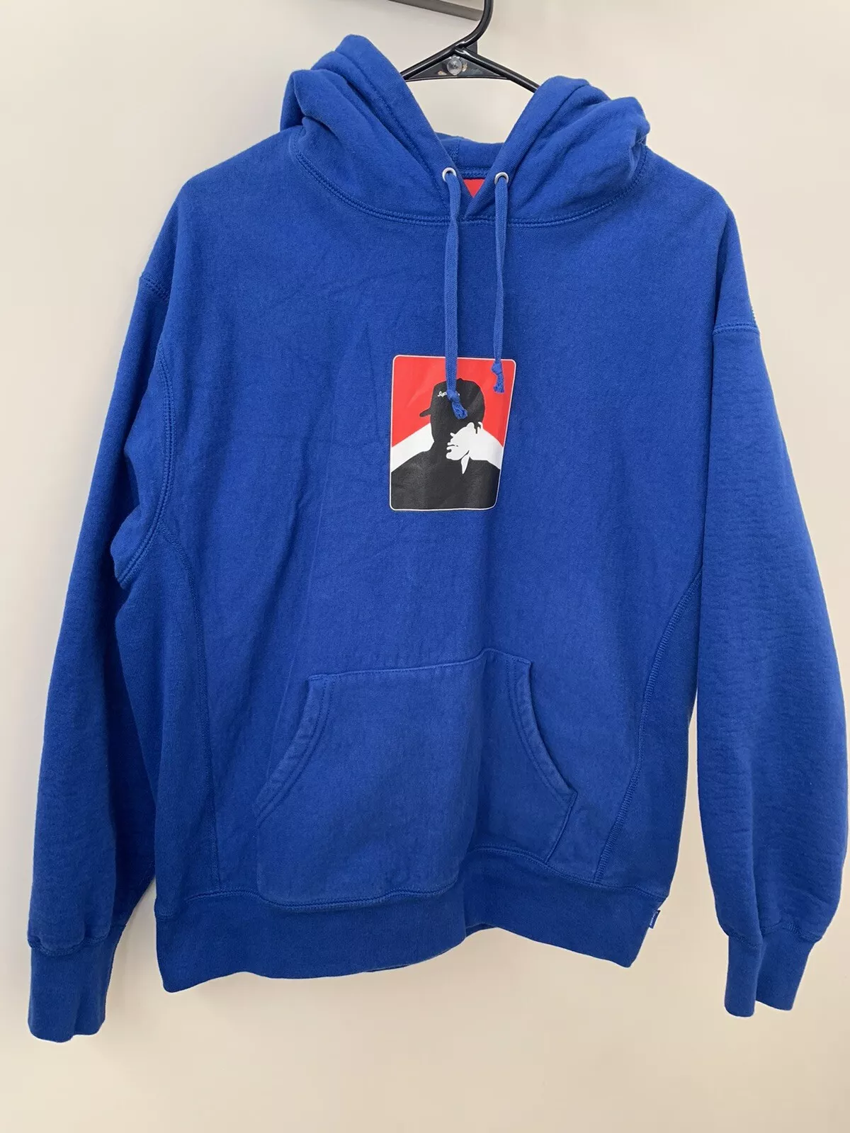 Sweat à capuche Supreme Portrait FW20, bleu, taille M