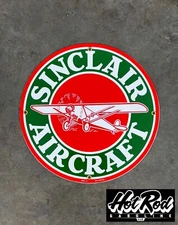 SINCLAIR AIRCRAFT GASOLINE Porcelain Sign