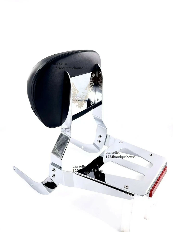 Barra Sissy CON Portaequipajes Kawasaki Vulcan VN1500 Mean Streak Classic Nomad EE. UU. Foto 4 de 4