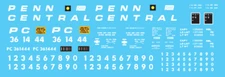 N Scale - PC X58 Box Car 2 Line Small Logo Decal Set