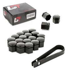 20x Radschraubenkappen Abdeckkappen Radmuttern Set 17 mm schwarz für LANCIA