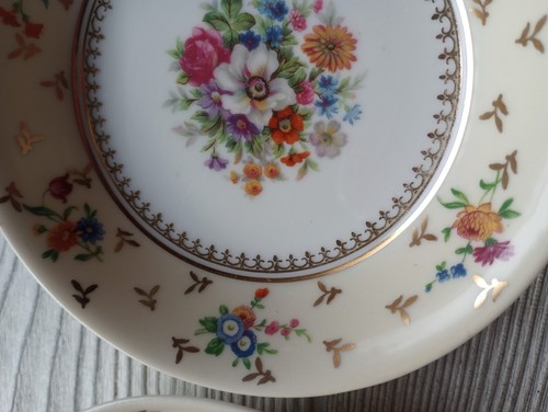 2er Set Raynaud & Co Floral Limoges France Porzellan Obstschalen #4 - Bild 4 von 10