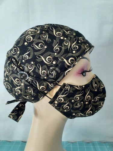 Music Note Scrub Hat Set Surgical Cap Set - Picture 3 of 6
