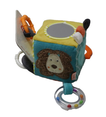 Fehn 066029 Motorikwürfel Funky Friends - Motorikspielzeug Baby Aktivitätswürfel