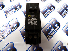 SQUARE D HOMT2020, 20 Amp, 120 Volt, 2 1 Pole, Tandem Circuit Breaker -NEW-S