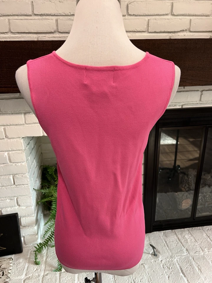 Camiseta sin mangas All Points by Reference Point rosa talla M cuello cuadrado Foto 3 de 4