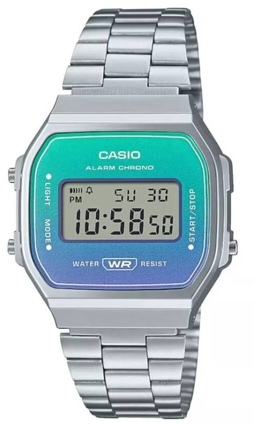 Watch Unisex Digital Casio Vintage A168WER 2AEF Sphere Brown Azul
